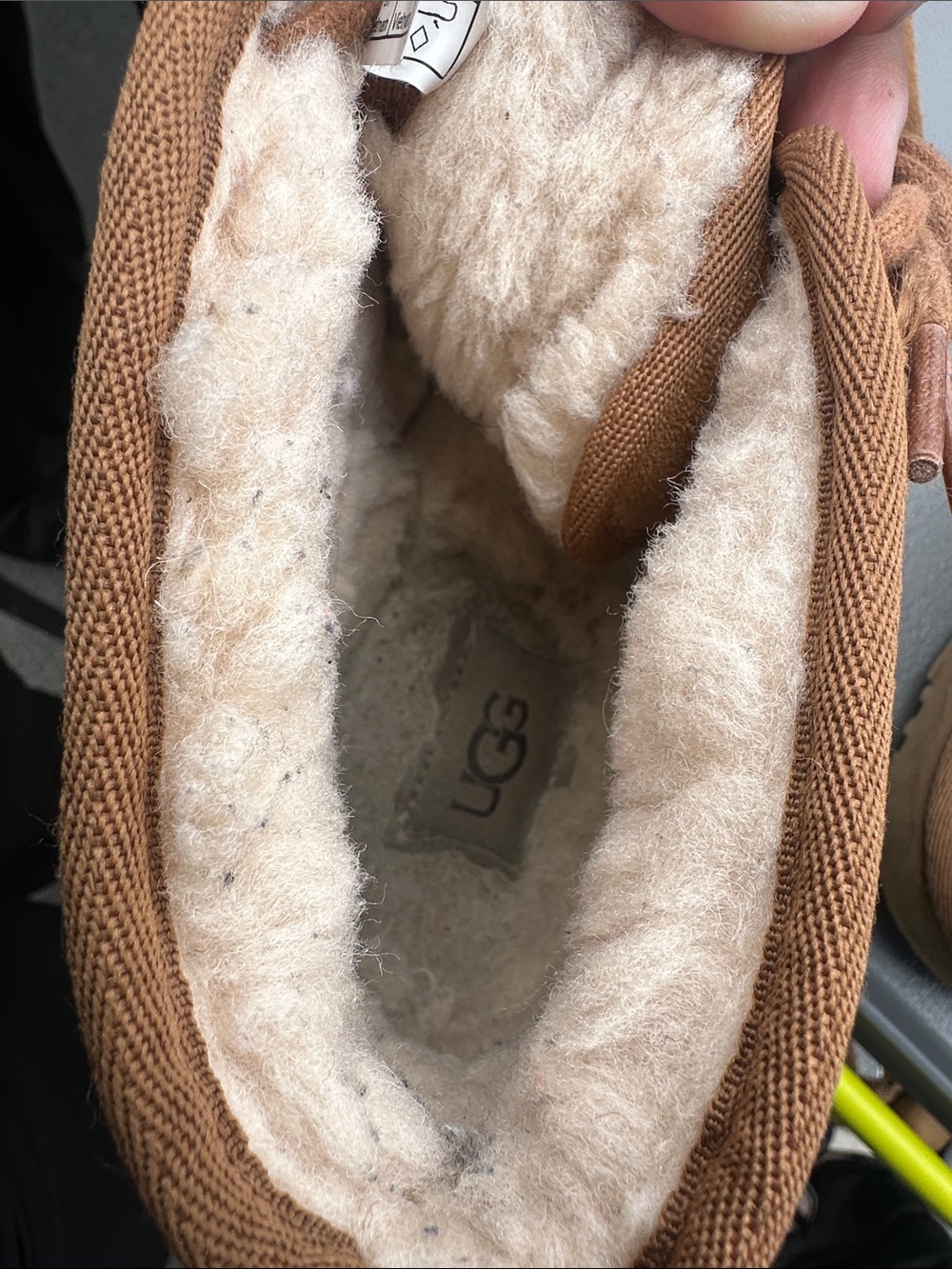 UGG Chestnut Brown Suede Lace-Up Shearling Boots - Picture 12 of 12
